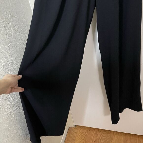 ALICE + OLIVIA Open Back Disco black silk Jumpsuit halter cowl neck US 2 $495 - Picture 3 of 11